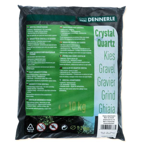 Dennerle Kristall-Quarzkies Diamantschwarz
