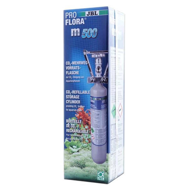JBL ProFlora m500 SILVER | Mehrweg-Vorratsflasche mit 500 g CO2